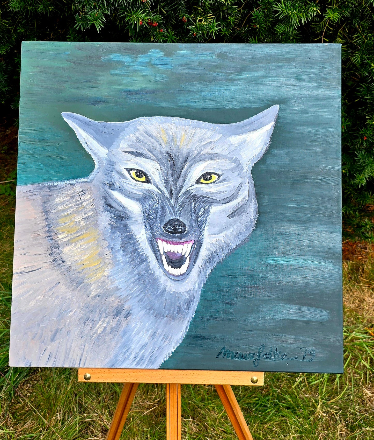 Wolf (Original-Gemälde)