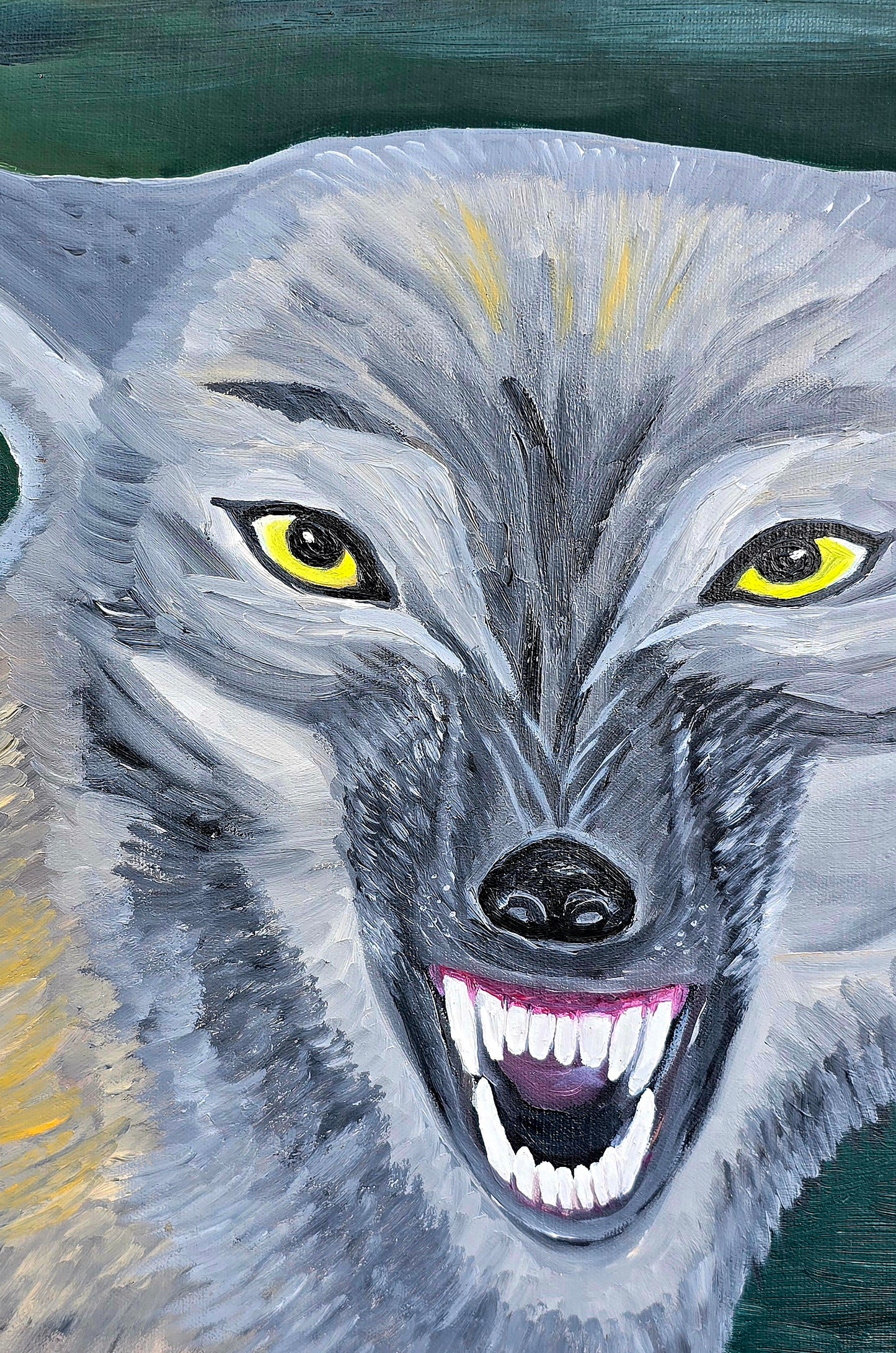 Wolf (Original-Gemälde)