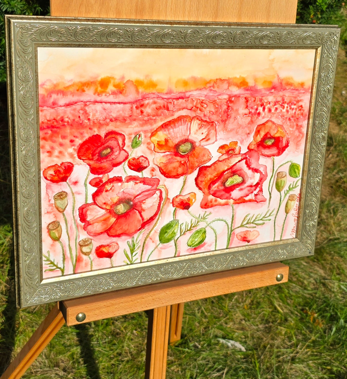 Mohnblumenfeld (Original-Gemälde)