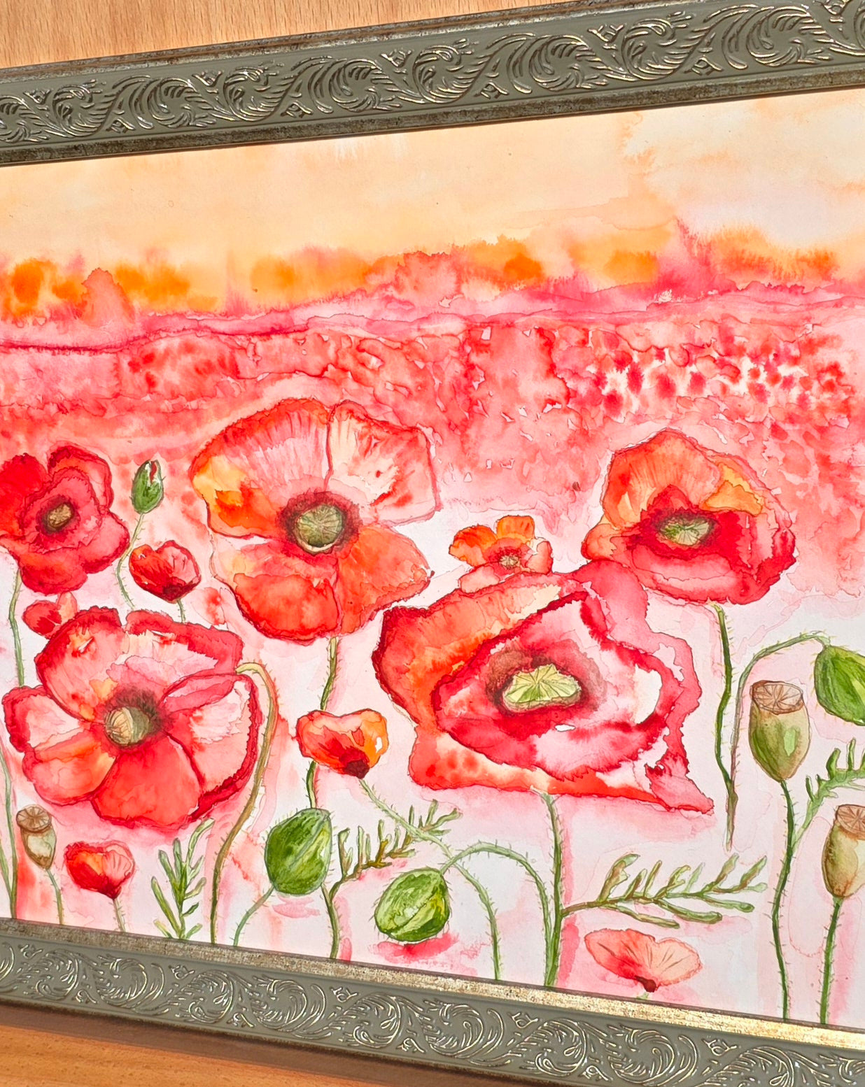 Mohnblumenfeld (Original-Gemälde)