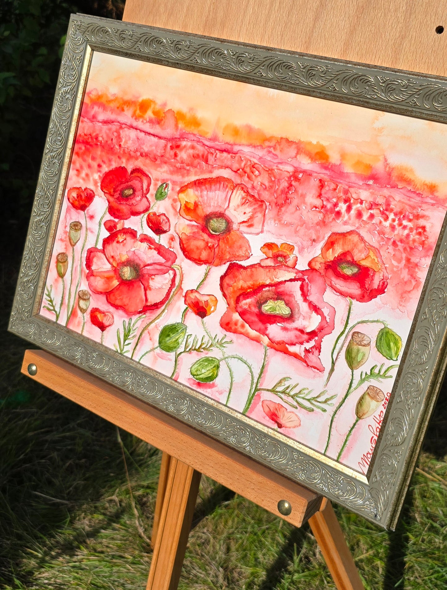 Mohnblumenfeld (Original-Gemälde)
