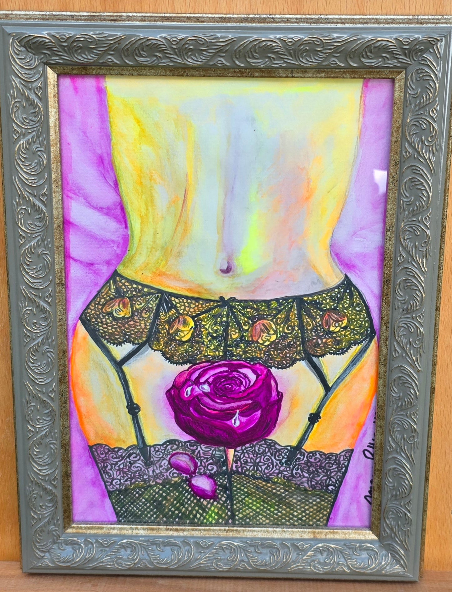 Purple Rose (Original-Gemälde)