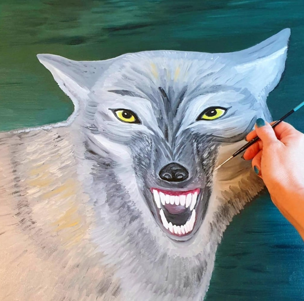 Wolf (Original-Gemälde)
