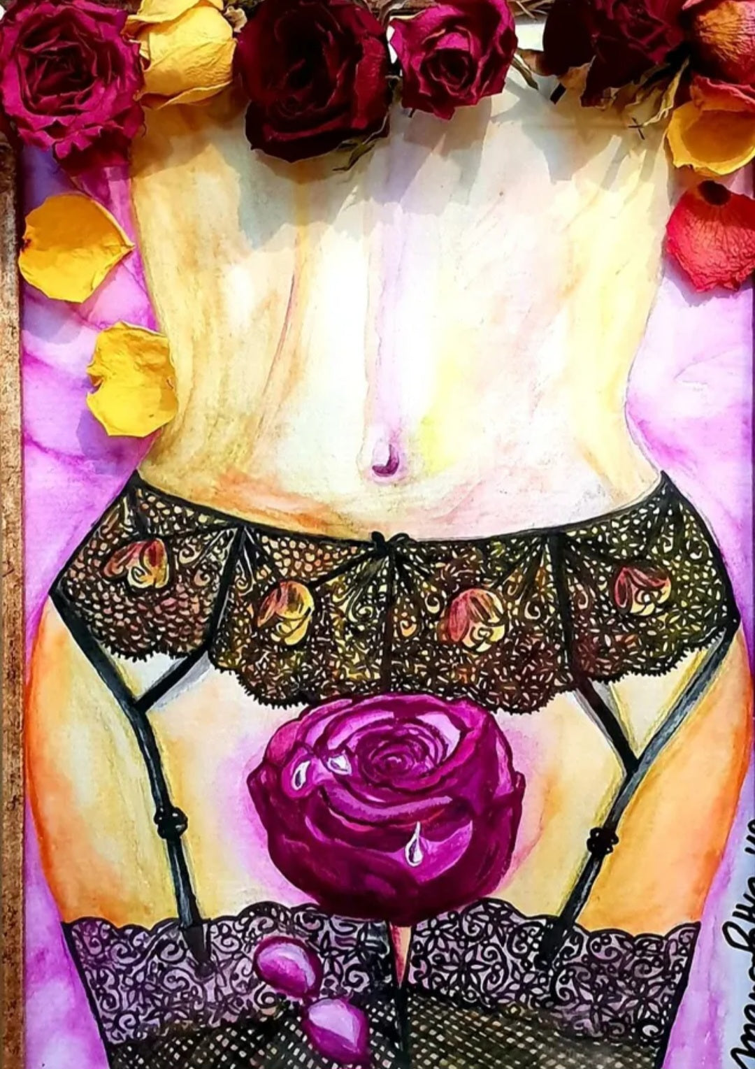Purple Rose (Original-Gemälde)