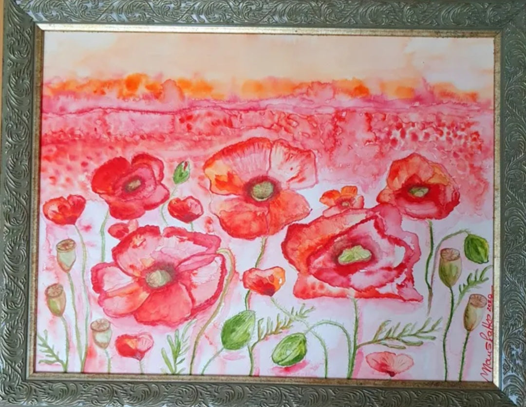 Mohnblumenfeld (Original-Gemälde)