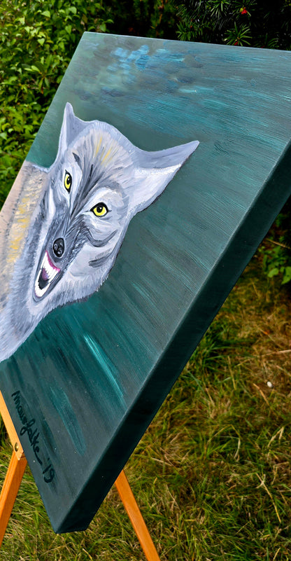 Wolf (Original-Gemälde)
