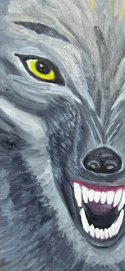 Wolf (Original-Gemälde)