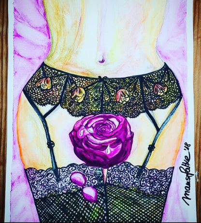 Purple Rose (Original-Gemälde)