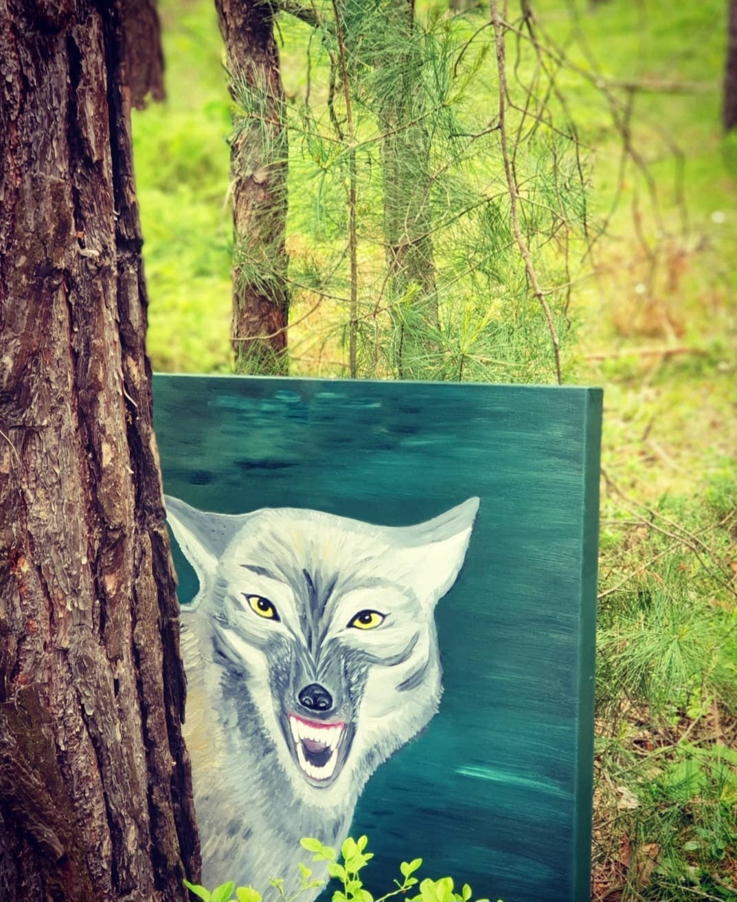 Wolf (Original-Gemälde)